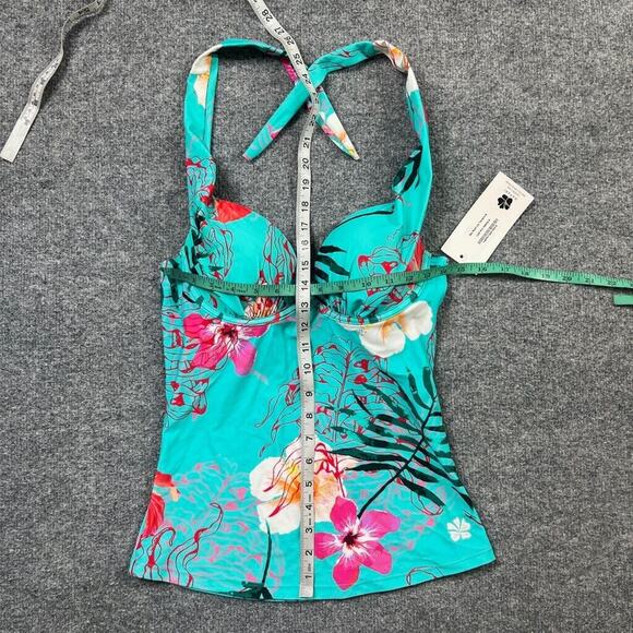 Hapari Tankini Womens 4-6 Small Cypress Rio Push Up Halter Tie Neck SPF 50 Swim - Picture 5 of 11